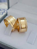 Alianças Verona com Diamantes - 9MM