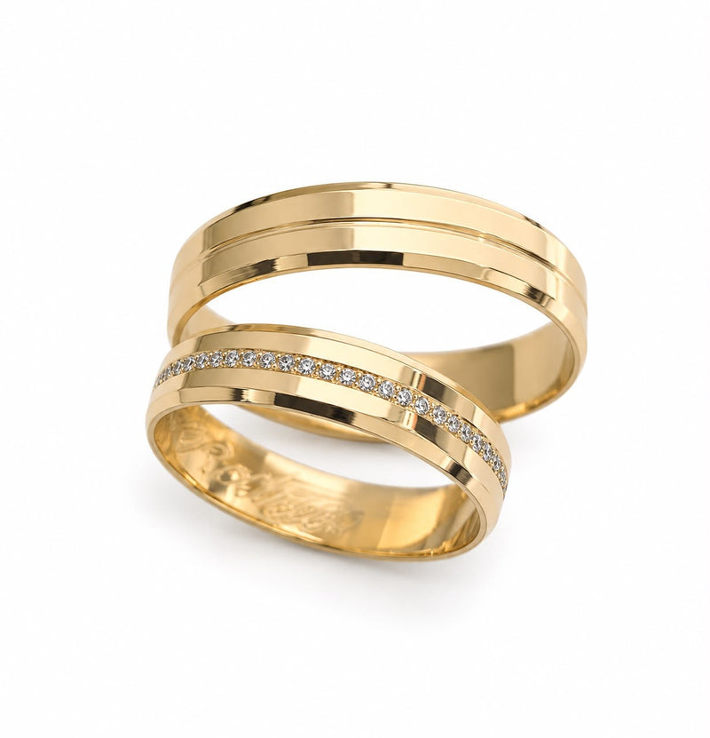Alianças Magnólia Personalizada  - 4MM