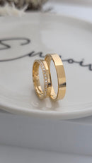 Alianças Aurora com Diamantes - 3MM